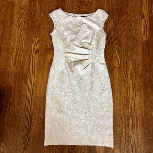 Ralph Lauren White & Gold Dress